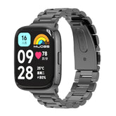Mijobs Three-Bead Metal Stainless Steel Watch Band